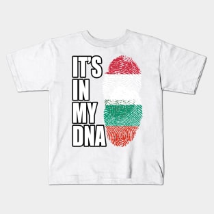 Hungarian And Bulgarian Mix Heritage DNA Flag Kids T-Shirt